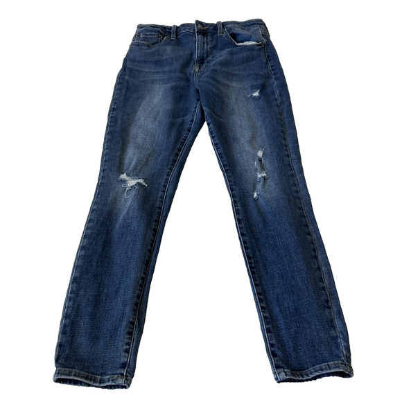 Pistola Jeans Women's Skinny High Rise Size 30 Blue Distressed Stretch - Picture 1 of 9
